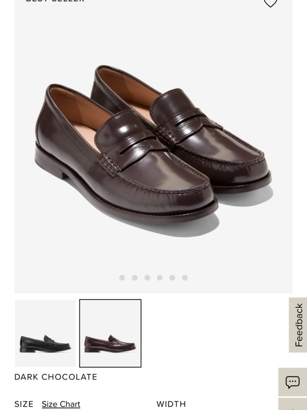 Cole Haan Dark Chocolate Penny Loafers - Women